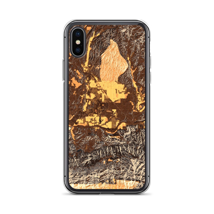 Custom Santa Ynez California Map Phone Case in Ember