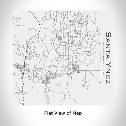Rendered View of Santa Ynez California Map Engraving on 17oz Stainless Steel Insulated Tumbler in White