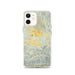 Custom Santa Ynez California Map Phone Case in Woodblock