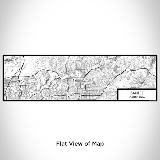 Flat View of Map Custom Santee California Map Enamel Mug in Classic