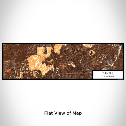 Flat View of Map Custom Santee California Map Enamel Mug in Ember