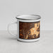 Left View Custom Santee California Map Enamel Mug in Ember