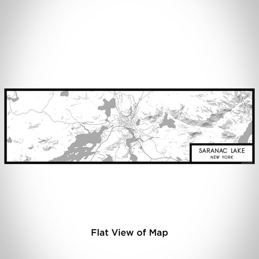 Flat View of Map Custom Saranac Lake New York Map Enamel Mug in Classic