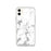 Custom iPhone 11 Saranac Lake New York Map Phone Case in Classic