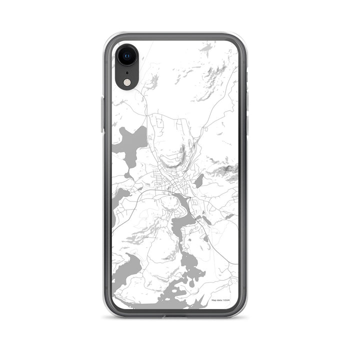 Custom iPhone XR Saranac Lake New York Map Phone Case in Classic