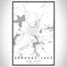 Saranac Lake New York Map Print Portrait Orientation in Classic Style With Shaded Background