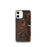 Custom iPhone 12 mini Saranac Lake New York Map Phone Case in Ember