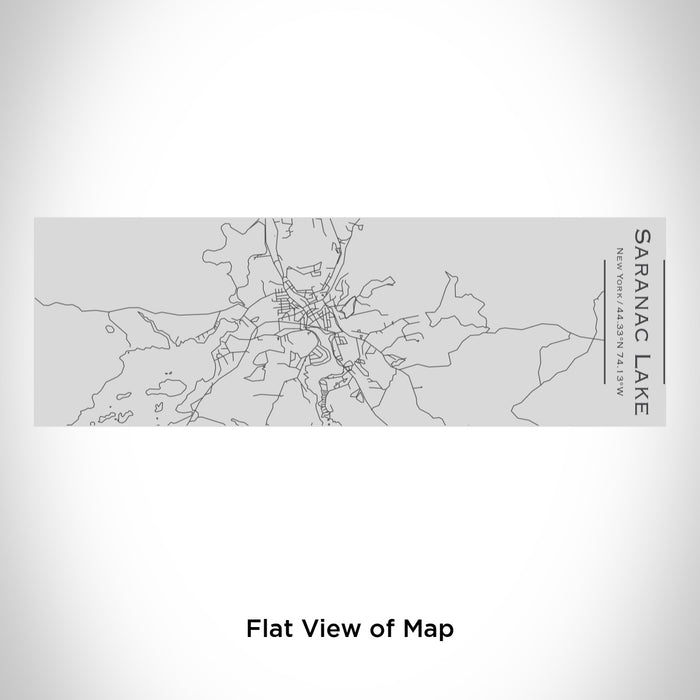 Rendered View of Saranac Lake New York Map Engraving on 10oz Stainless Steel Insulated Cup with Sipping Lid