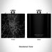 Rendered View of Saranac Lake New York Map Engraving on 6oz Stainless Steel Flask in Black