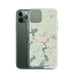 Custom Saranac Lake New York Map Phone Case in Woodblock
