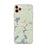 Custom iPhone 11 Pro Max Saranac Lake New York Map Phone Case in Woodblock