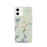 Custom iPhone 12 Saranac Lake New York Map Phone Case in Woodblock