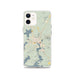 Custom iPhone 12 Saranac Lake New York Map Phone Case in Woodblock