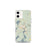 Custom iPhone 12 mini Saranac Lake New York Map Phone Case in Woodblock