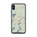 Custom iPhone X/XS Saranac Lake New York Map Phone Case in Woodblock