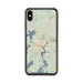 Custom iPhone XS Max Saranac Lake New York Map Phone Case in Woodblock