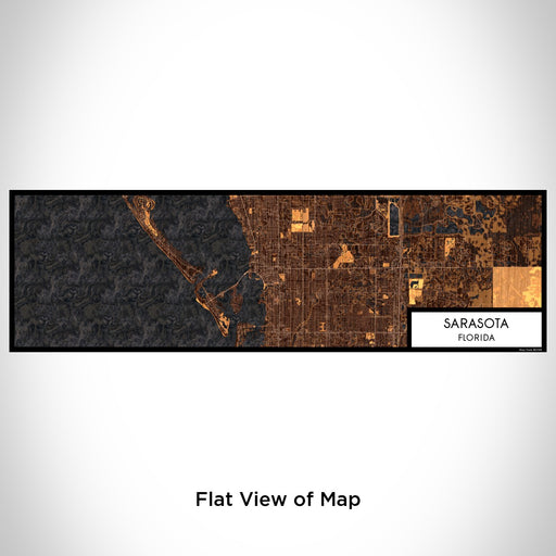 Flat View of Map Custom Sarasota Florida Map Enamel Mug in Ember