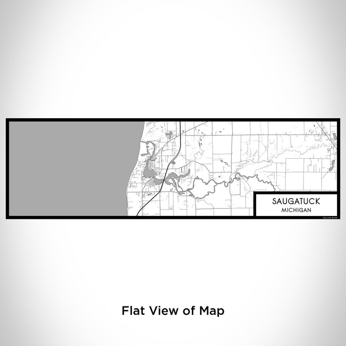 Flat View of Map Custom Saugatuck Michigan Map Enamel Mug in Classic