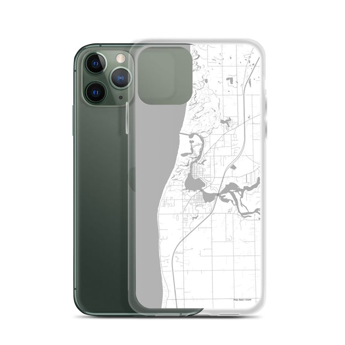 Custom Saugatuck Michigan Map Phone Case in Classic