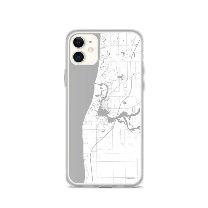 Custom iPhone 11 Saugatuck Michigan Map Phone Case in Classic
