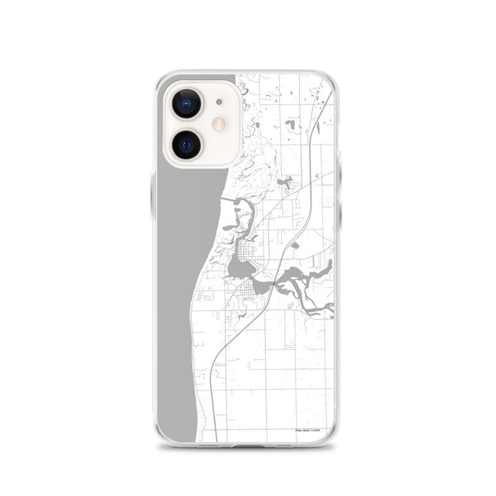 Custom iPhone 12 Saugatuck Michigan Map Phone Case in Classic