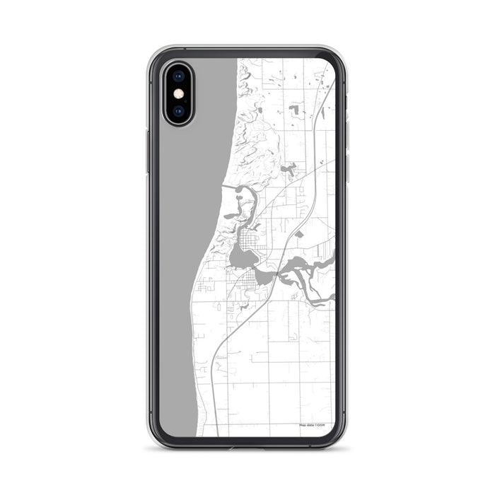 Custom iPhone XS Max Saugatuck Michigan Map Phone Case in Classic