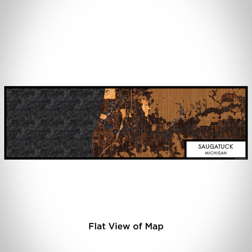 Flat View of Map Custom Saugatuck Michigan Map Enamel Mug in Ember