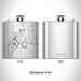 Rendered View of Saugatuck Michigan Map Engraving on 6oz Stainless Steel Flask