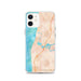 Custom iPhone 12 Saugatuck Michigan Map Phone Case in Watercolor