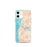 Custom iPhone 12 mini Saugatuck Michigan Map Phone Case in Watercolor