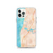 Custom iPhone 12 Pro Saugatuck Michigan Map Phone Case in Watercolor