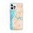 Custom iPhone 12 Pro Max Saugatuck Michigan Map Phone Case in Watercolor