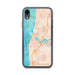 Custom iPhone XR Saugatuck Michigan Map Phone Case in Watercolor