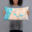 Person holding 20x12 Custom Saugatuck Michigan Map Throw Pillow in Watercolor