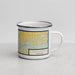 Right View Custom Saugatuck Michigan Map Enamel Mug in Woodblock