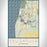 Saugatuck Michigan Map Print Portrait Orientation in Woodblock Style With Shaded Background