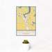 12x18 Sauk Centre Minnesota Map Print Portrait Orientation in Woodblock Style With Small Cactus Plant in White Planter