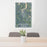 24x36 Sauk Centre Minnesota Map Print Portrait Orientation in Afternoon Style Behind 2 Chairs Table and Potted Plant