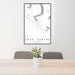 24x36 Sauk Centre Minnesota Map Print Portrait Orientation in Classic Style Behind 2 Chairs Table and Potted Plant