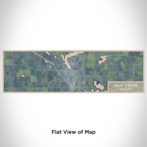Flat View of Map Custom Sauk Centre Minnesota Map Enamel Mug in Afternoon