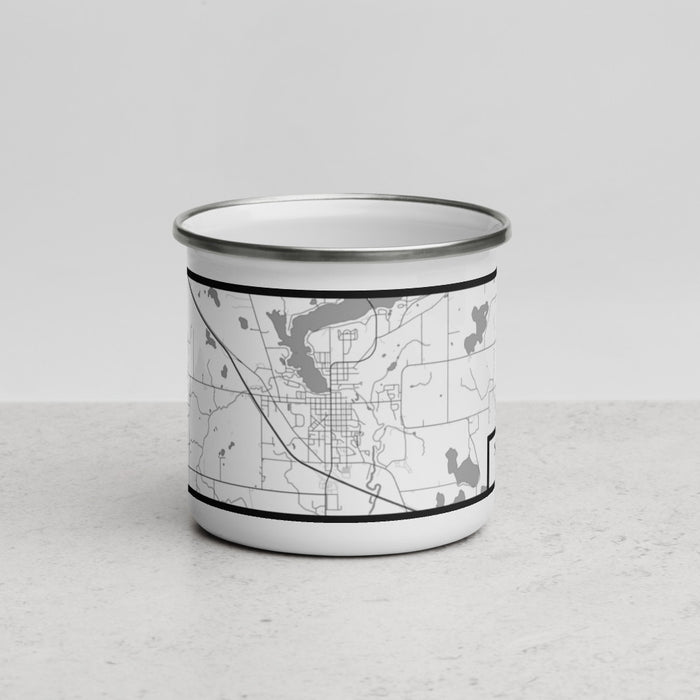 Front View Custom Sauk Centre Minnesota Map Enamel Mug in Classic