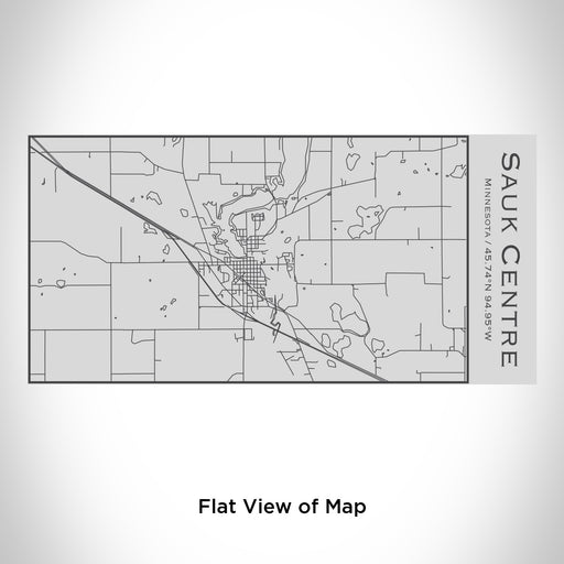 Rendered View of Sauk Centre Minnesota Map Engraving on 17oz Stainless Steel Insulated Cola Bottle