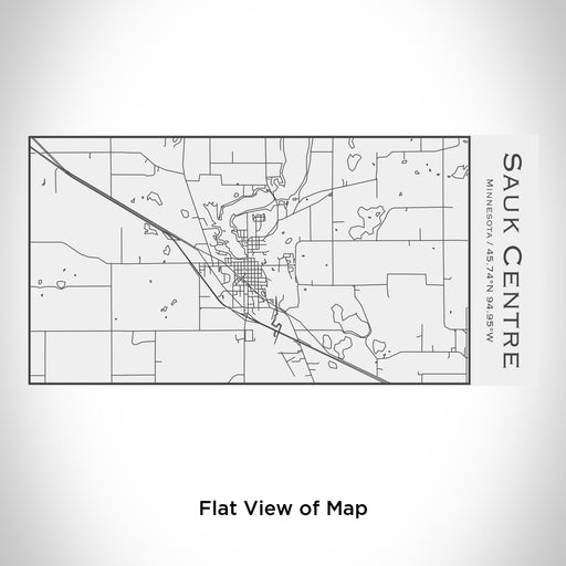 Rendered View of Sauk Centre Minnesota Map Engraving on 17oz Stainless Steel Insulated Cola Bottle in White
