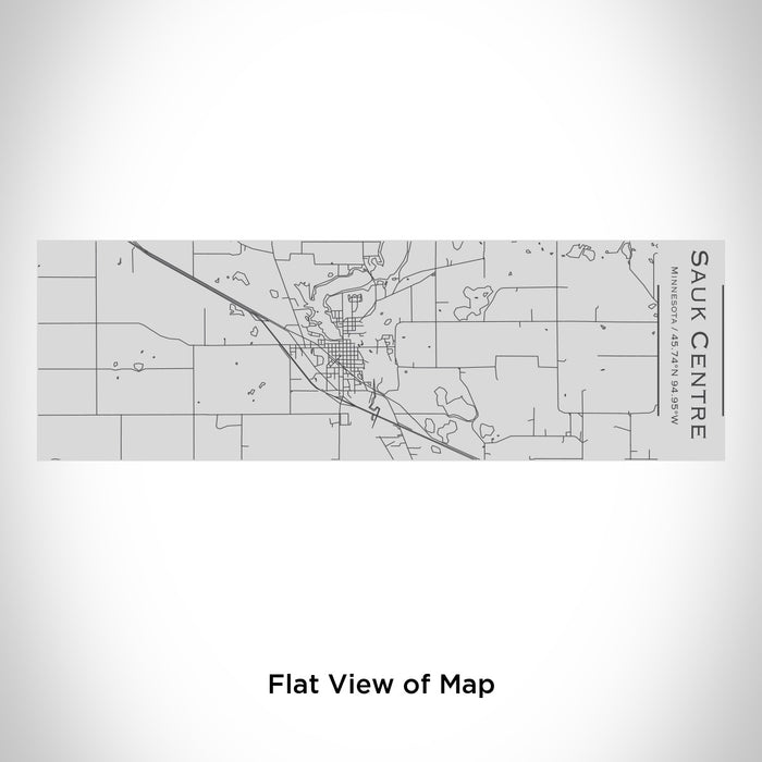 Rendered View of Sauk Centre Minnesota Map Engraving on 10oz Stainless Steel Insulated Cup with Sipping Lid