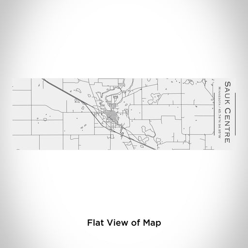 Rendered View of Sauk Centre Minnesota Map Engraving on 10oz Stainless Steel Insulated Cup with Sliding Lid in White