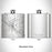 Rendered View of Sauk Centre Minnesota Map Engraving on 6oz Stainless Steel Flask