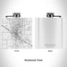 Rendered View of Sauk Centre Minnesota Map Engraving on 6oz Stainless Steel Flask in White