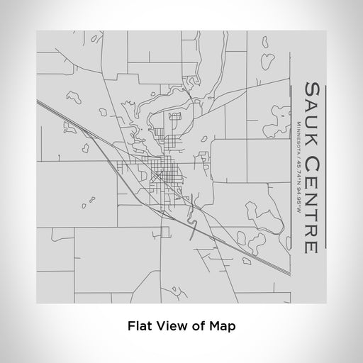 Rendered View of Sauk Centre Minnesota Map Engraving on 17oz Stainless Steel Insulated Tumbler