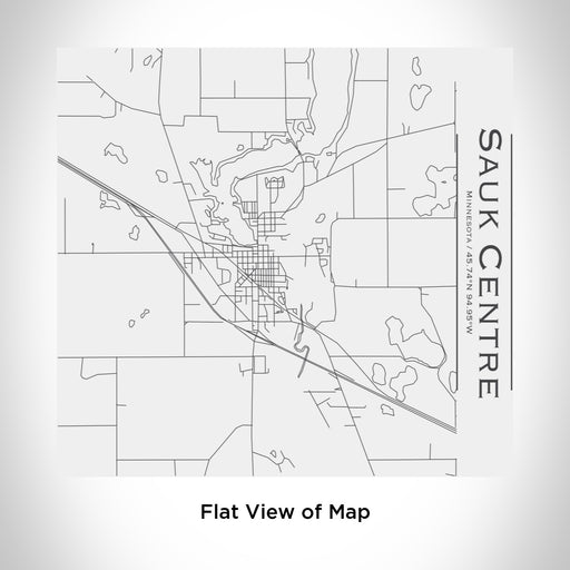 Rendered View of Sauk Centre Minnesota Map Engraving on 17oz Stainless Steel Insulated Tumbler in White