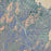 Sausalito California Map Print in Afternoon Style Zoomed In Close Up Showing Details